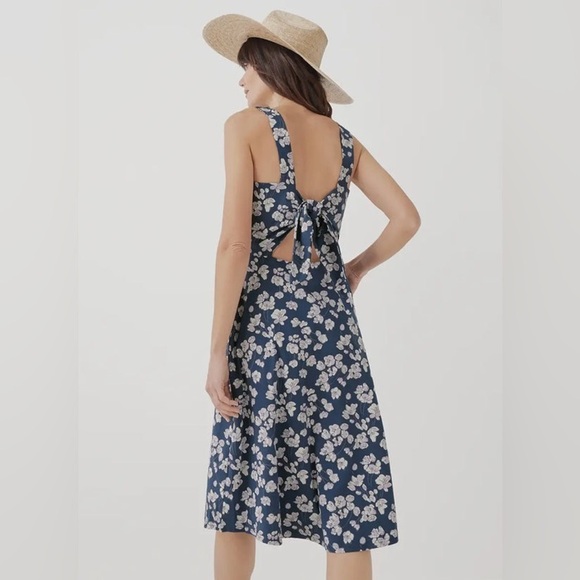 Pact Floral Blue Dress - Picture 1 of 14